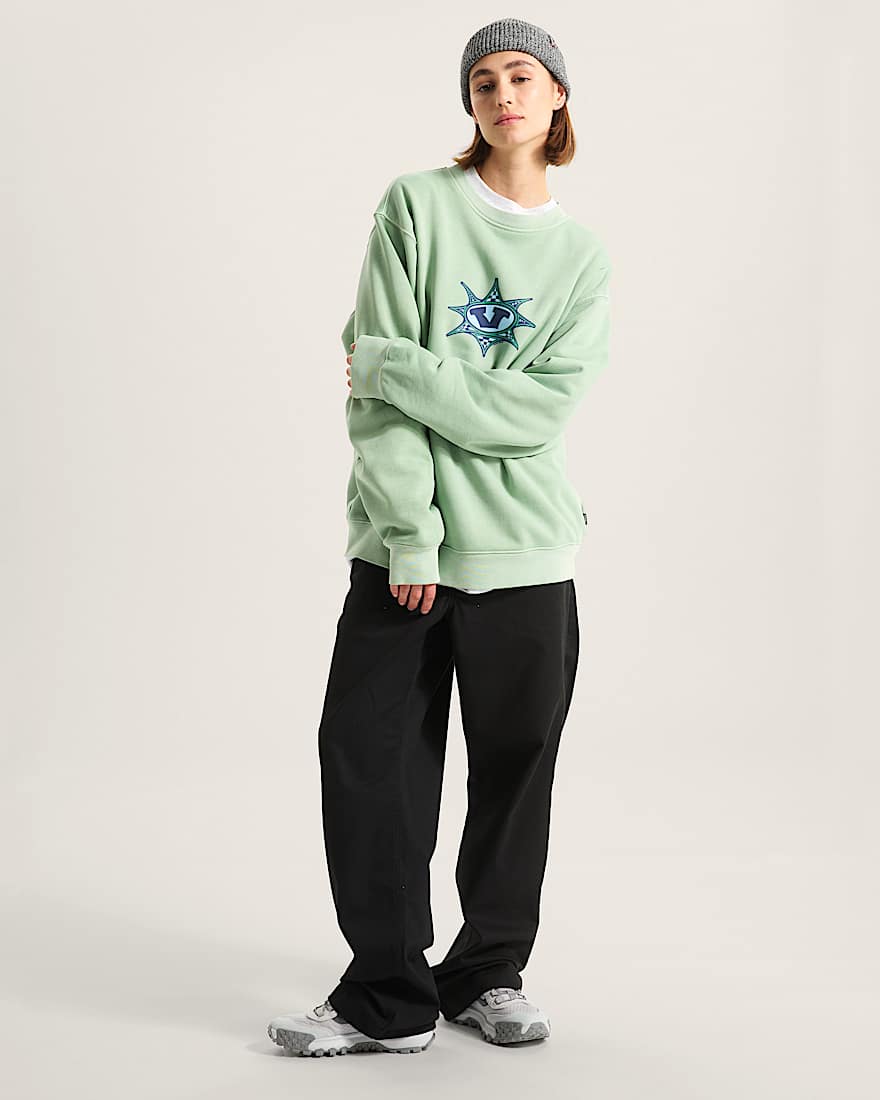 Star Checker Sweatshirt VANS Grn ALT10