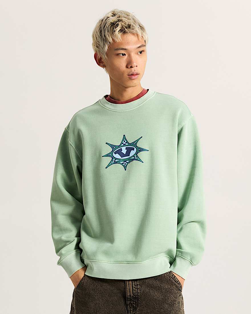 Star Checker Sweatshirt VANS Grn ALT2