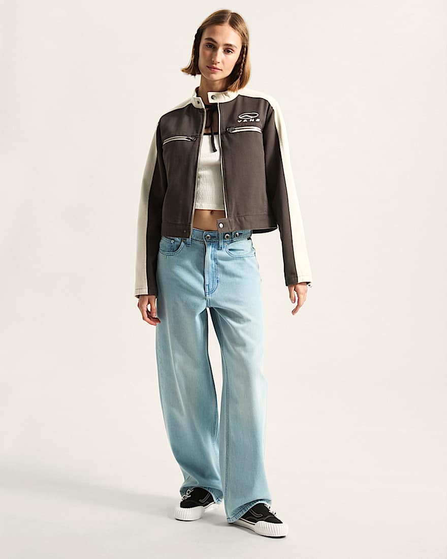 Check-5 Baggy Denim Trousers