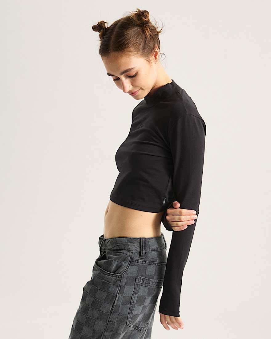 Script Mini Mock TShirt VANS Schwarz ALT2