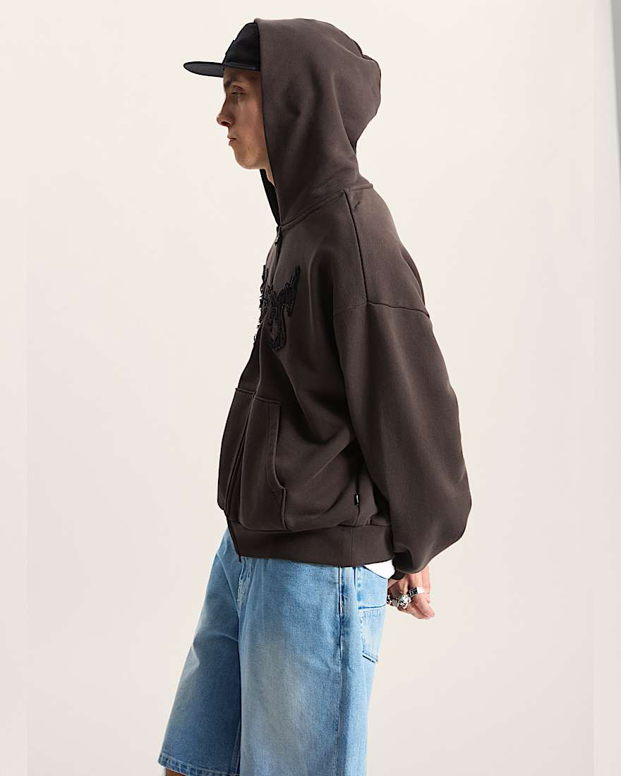 Raw Instinct Hoodie mit Reiverschluss VANS Schwarz ALT3