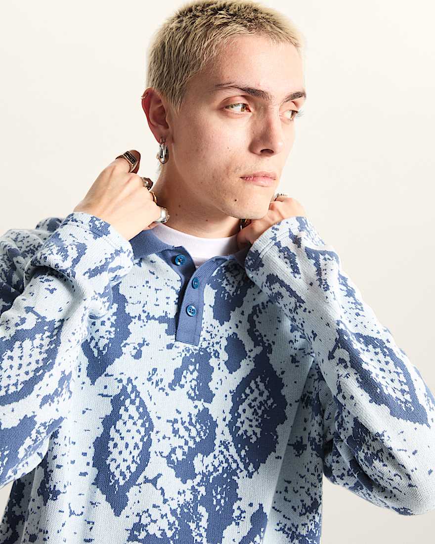 Raw Instinct Long Sleeve Polo VANS Blau ALT2