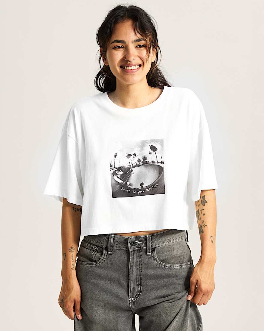 Rhythm Relaxed Crop TShirt VANS Wei ALT2
