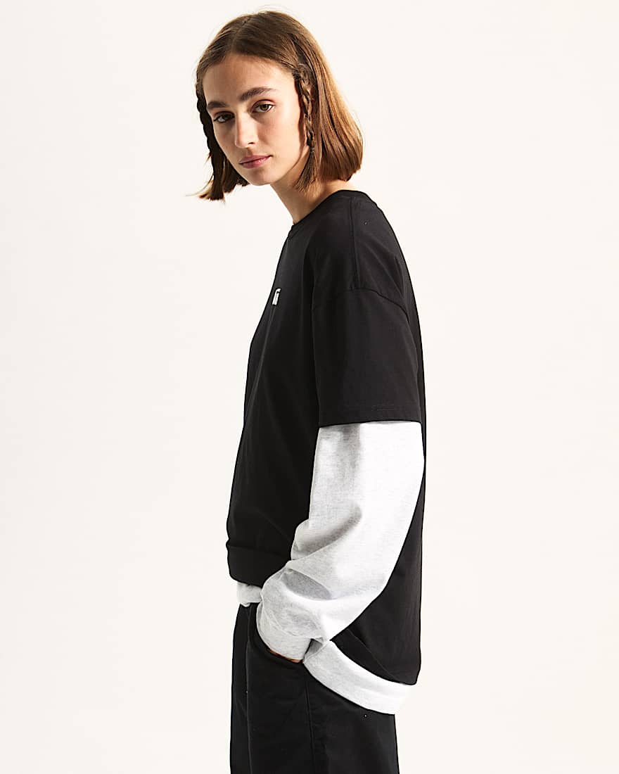 Flying V TShirt in bergre VANS Schwarz ALT3