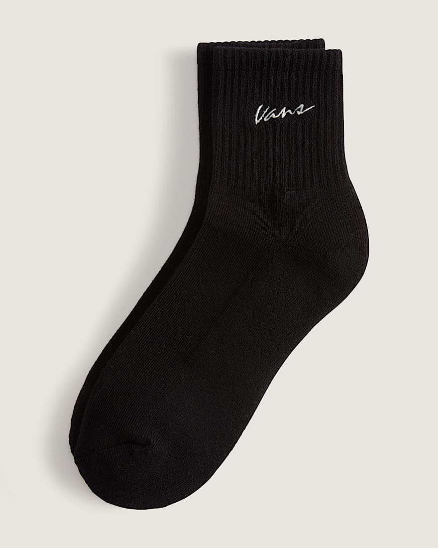 Classic Script Half Crew Socken 1 Paar VANS Schwarz HERO