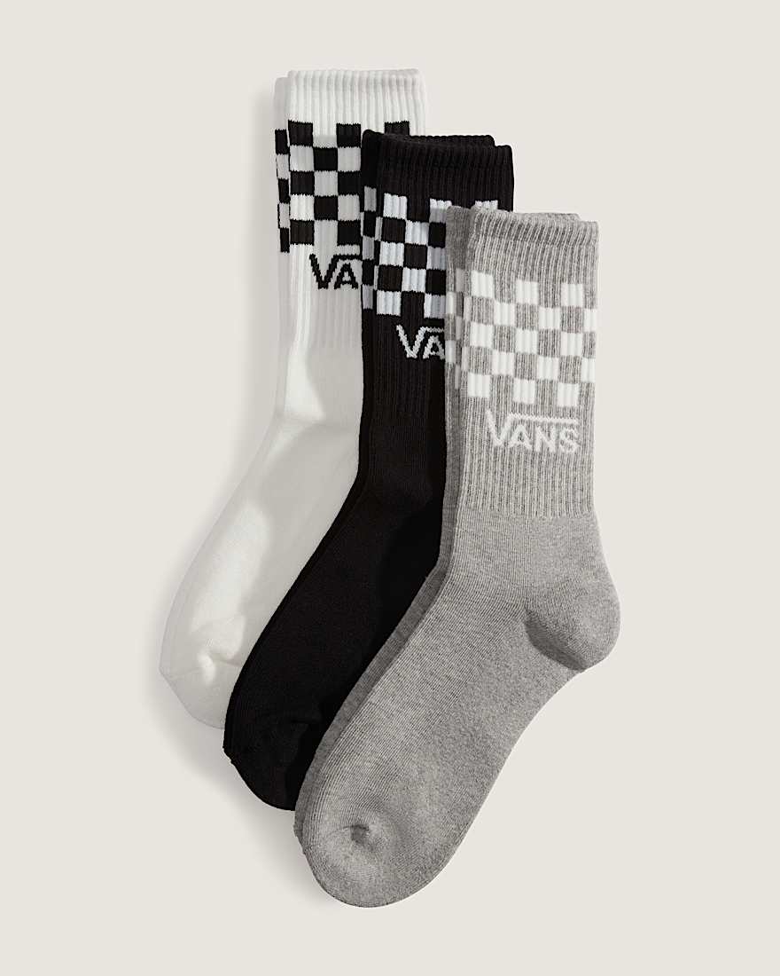 Classic Check Crew Socken 3 Paar VANS Schwarz HERO