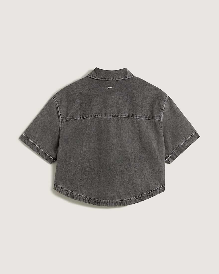 Natalie Denim Button Up Hemd VANS Grau ALT1