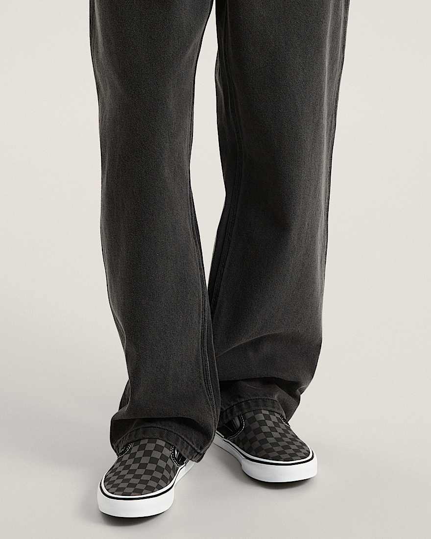 Checkerboard Classic SlipOn Schuhe VANS SchwarzGrau ALT4