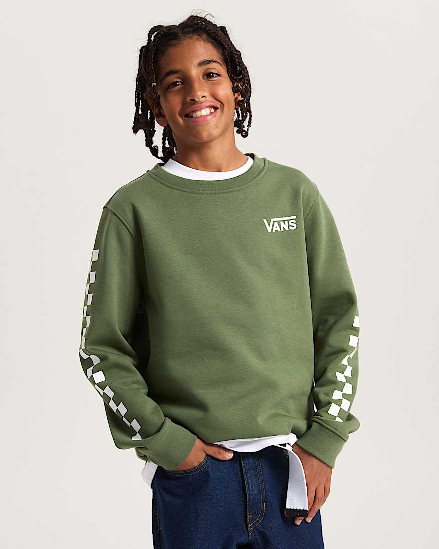 Kinder Exposition Check Sweatshirt 814 Jahre VANS Grn ALT2