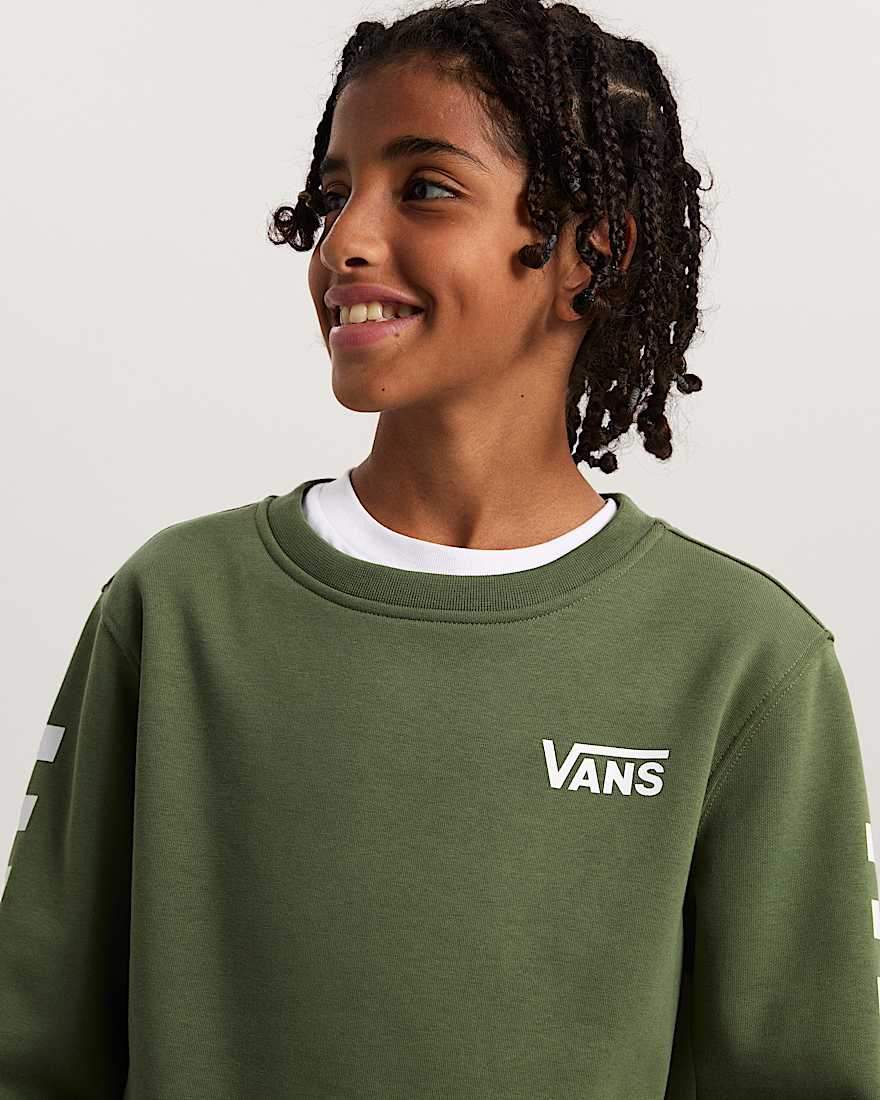 Kinder Exposition Check Sweatshirt 814 Jahre VANS Grn ALT5