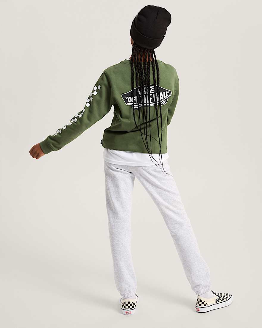 Kinder Exposition Check Sweatshirt 814 Jahre VANS Grn ALT7