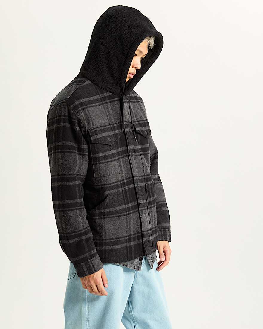 Casaco camiseiro xadrez com capuz Piemonte