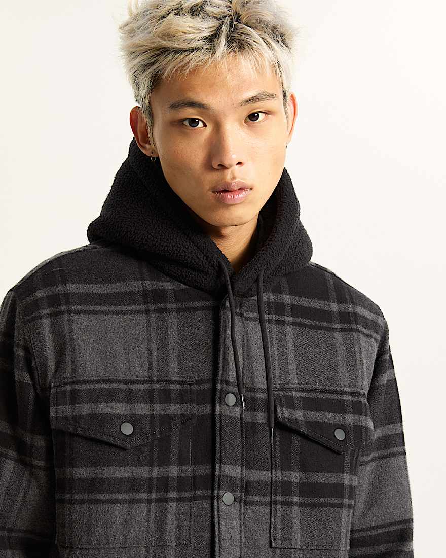 Piedmont Hooded Plaid Hemdjacke VANS Schwarz ALT6