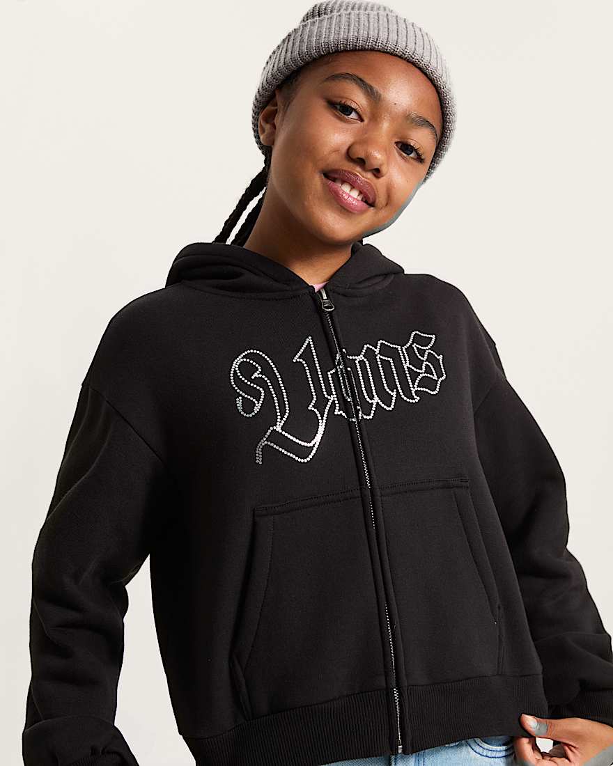 Kinder Shining Hoodie mit Reiverschluss 814 Jahre VANS Schwarz ALT2