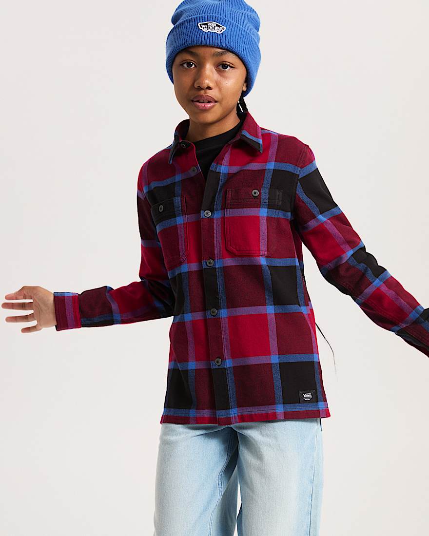 Kinder Larkspur Flanellhemd 814 Jahre VANS Bordeaux ALT6