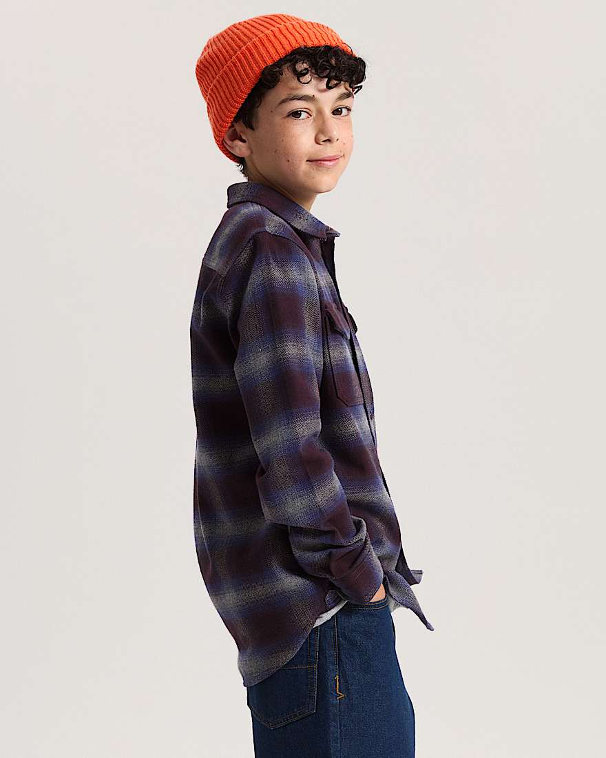 Kinder Bixby Plaid Flanellhemd 814 Jahre VANS Navy ALT3