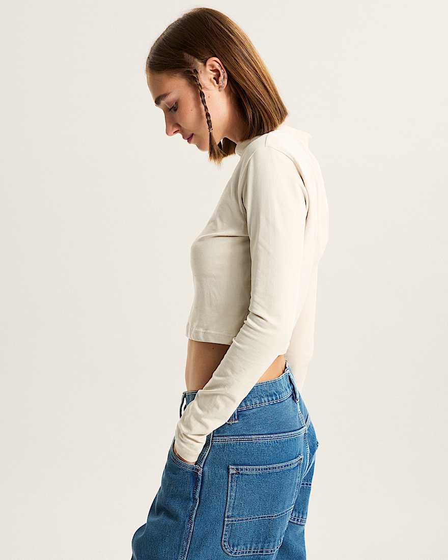 Script Mini Mock TShirt VANS Beige ALT4