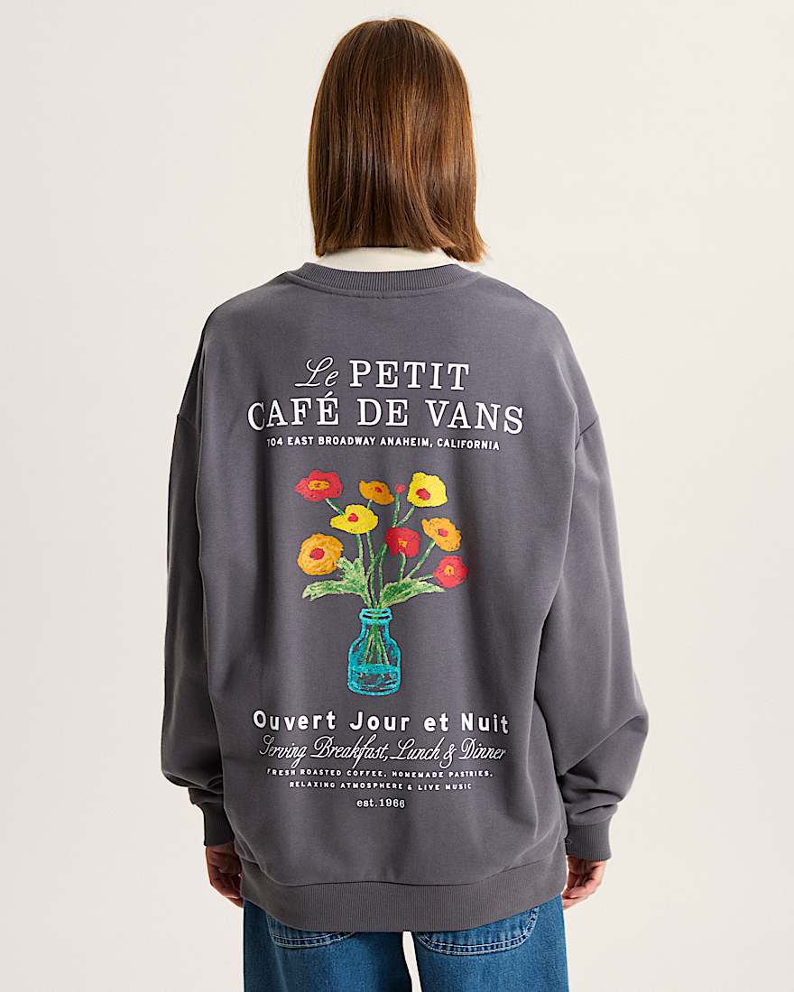 Caf Vans Oversized Crew Sweatshirt VANS Grau ALT3