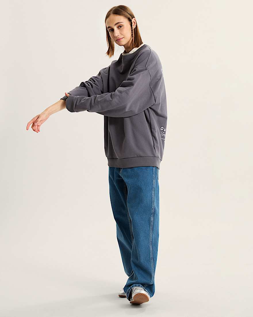 Caf Vans Oversized Crew Sweatshirt VANS Grau ALT5