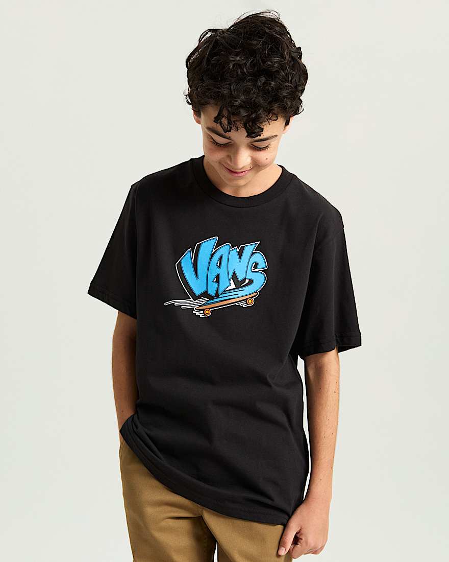 Kinder Vans Sk8 TShirt 814 Jahre VANS Schwarz ALT2