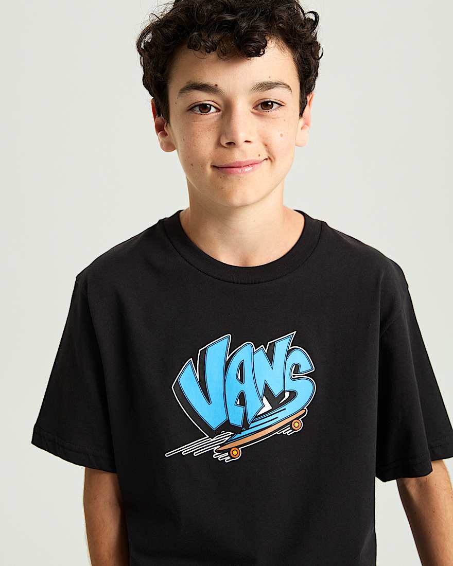 Kinder Vans Sk8 TShirt 814 Jahre VANS Schwarz ALT5