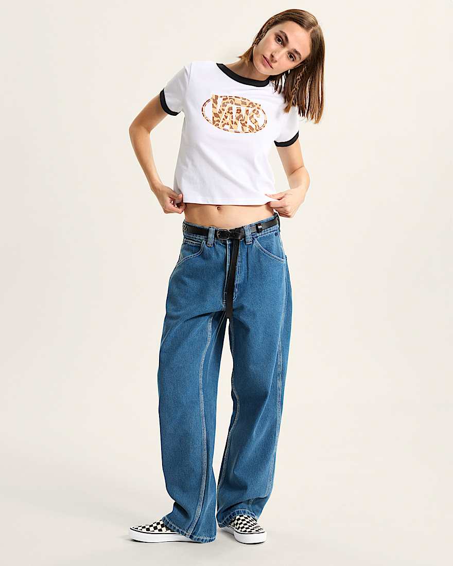 Leopard Oval Ringer TShirt VANS Schwarz ALT4