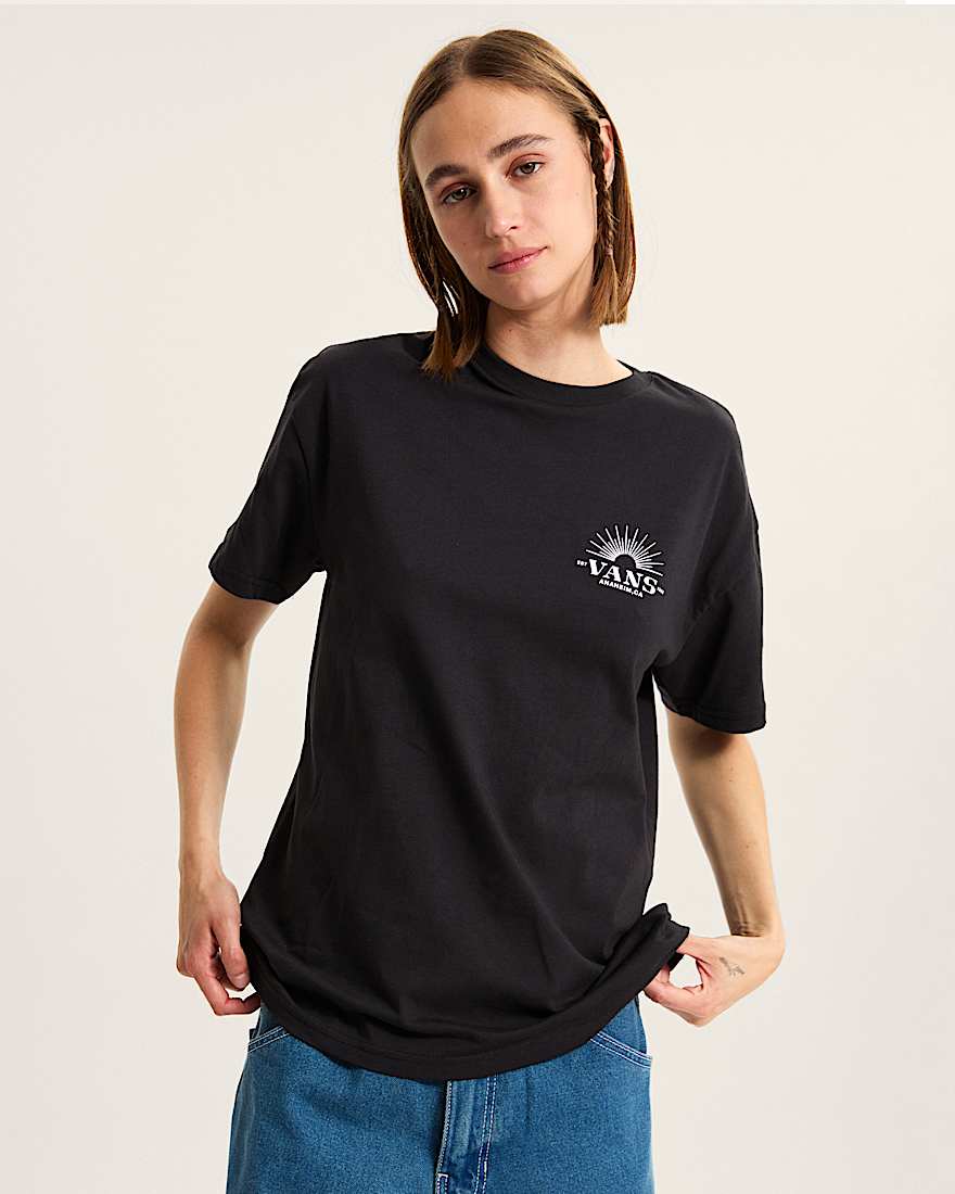 Leopard Palm TShirt VANS Schwarz ALT2