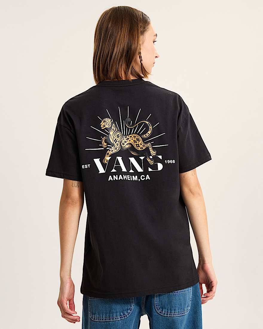 Leopard Palm TShirt VANS Schwarz ALT3