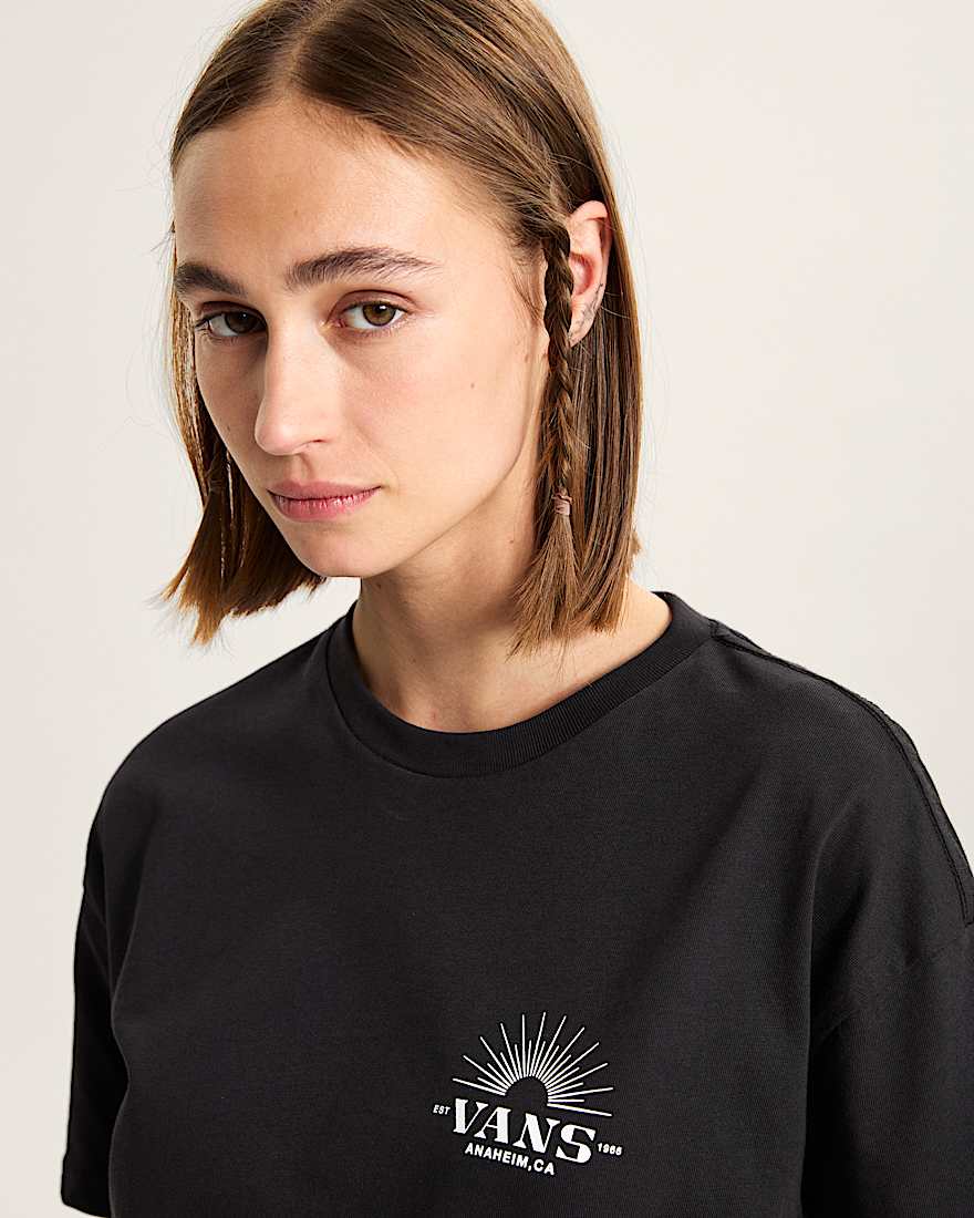 Leopard Palm TShirt VANS Schwarz ALT5