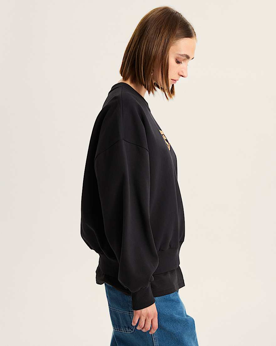 Leopard Oval RundhalsSweatshirt VANS Schwarz ALT4