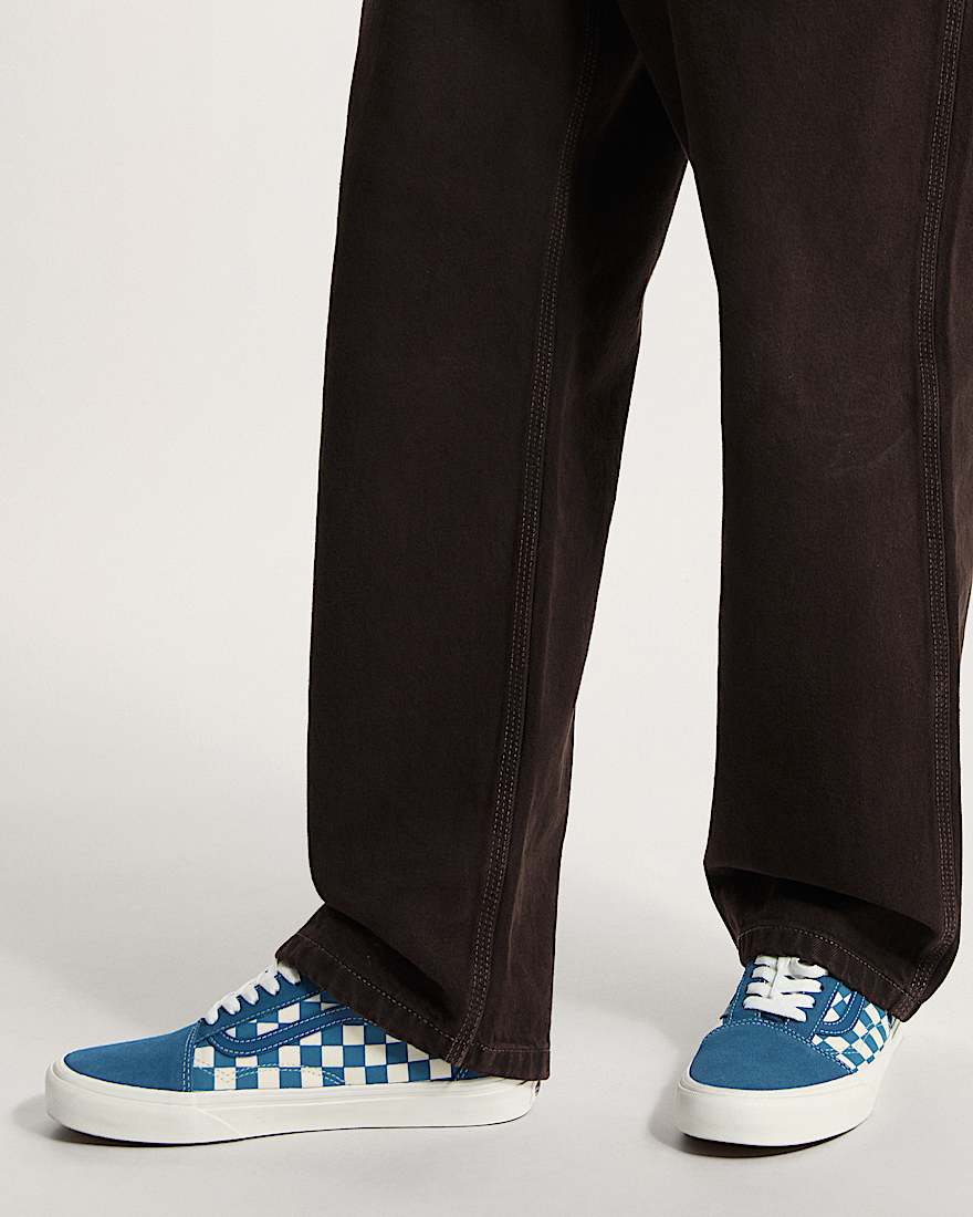 Old Skool Checkerboard Schuhe VANS Blau ALT4