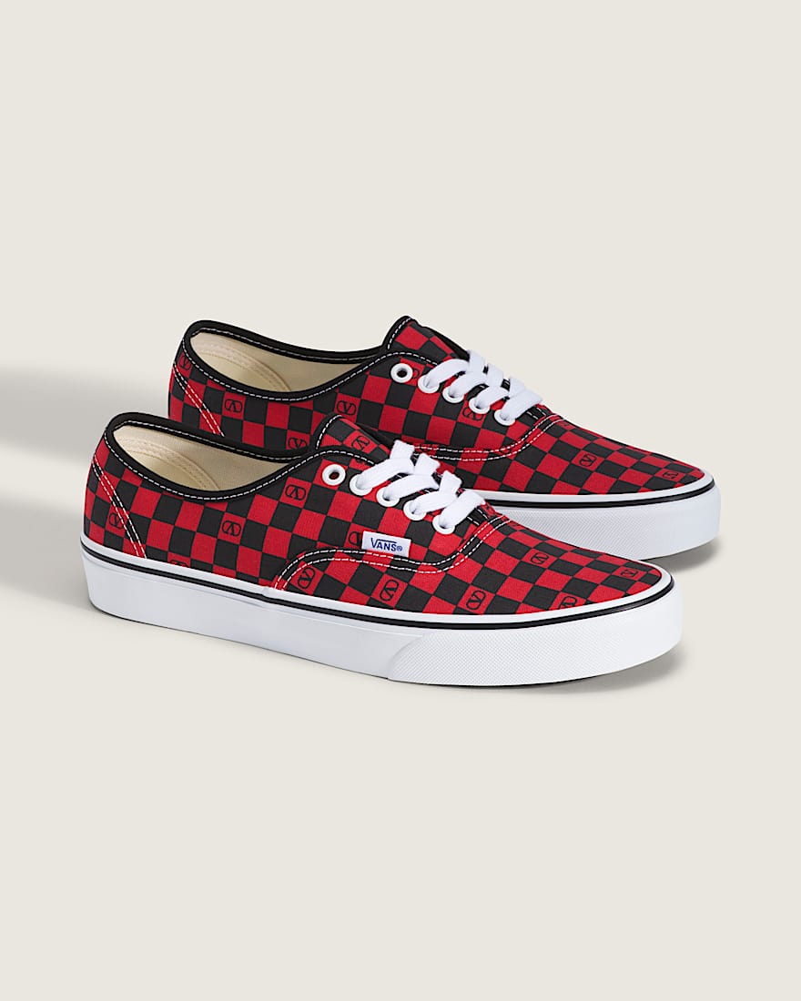 Valentino Garavani und Vans Authentic Checkerboard VANS Rot ALT2