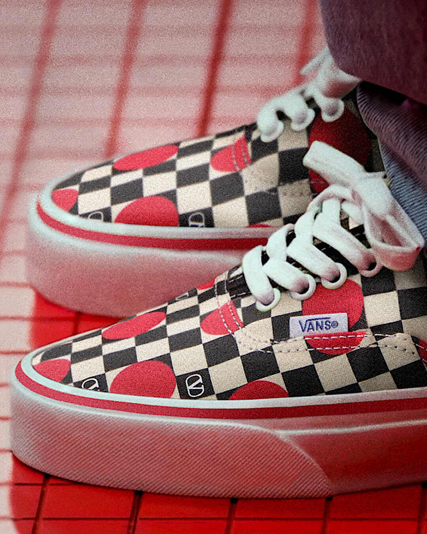 Valentino Garavani und Vans Authentic Checkerboard VANS Schwarz ALT1