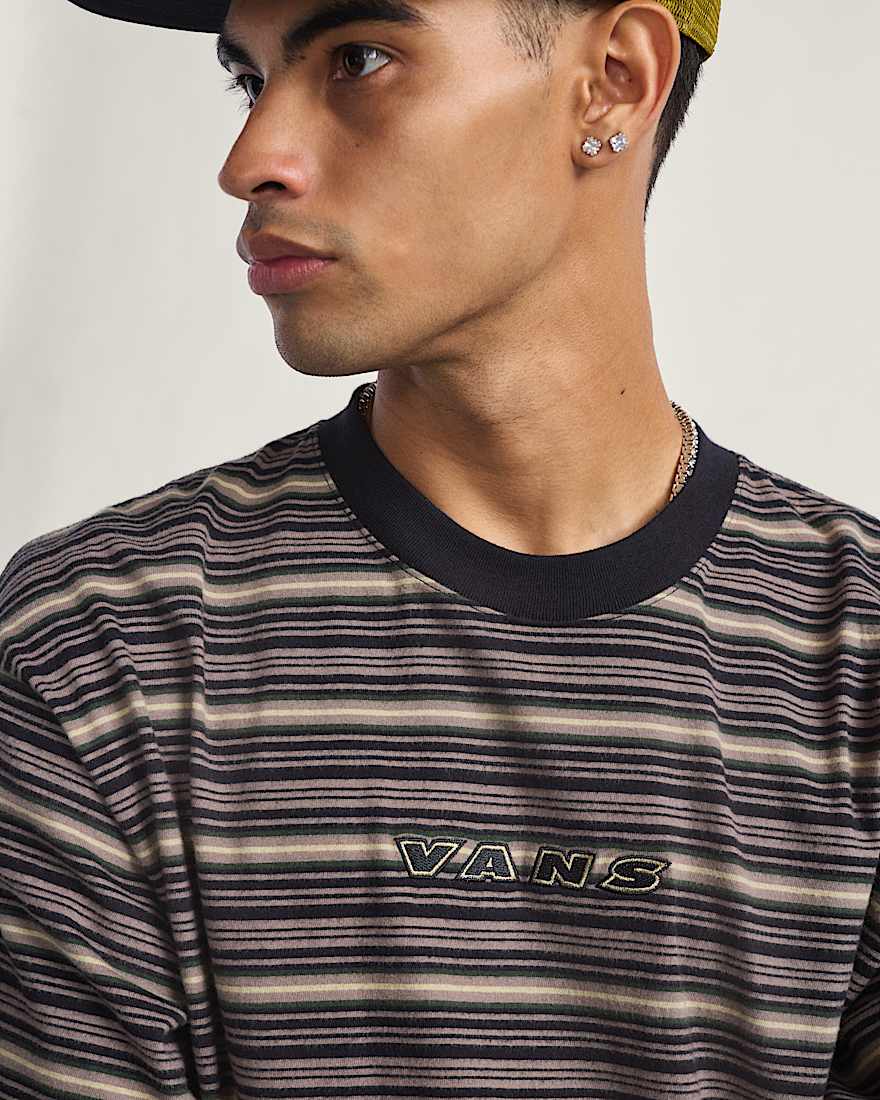 Cameron Stripe TShirt VANS Braun ALT3