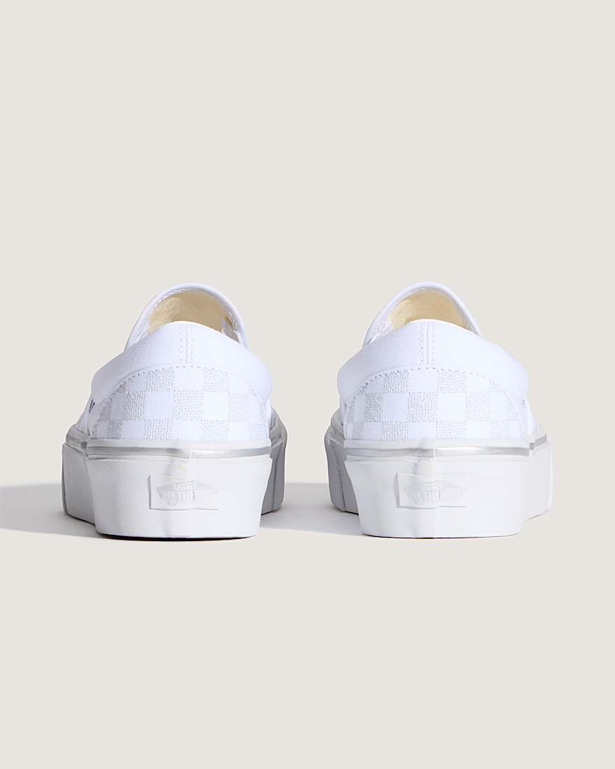 Classic Slip-On Platform Checkerboard Shoes