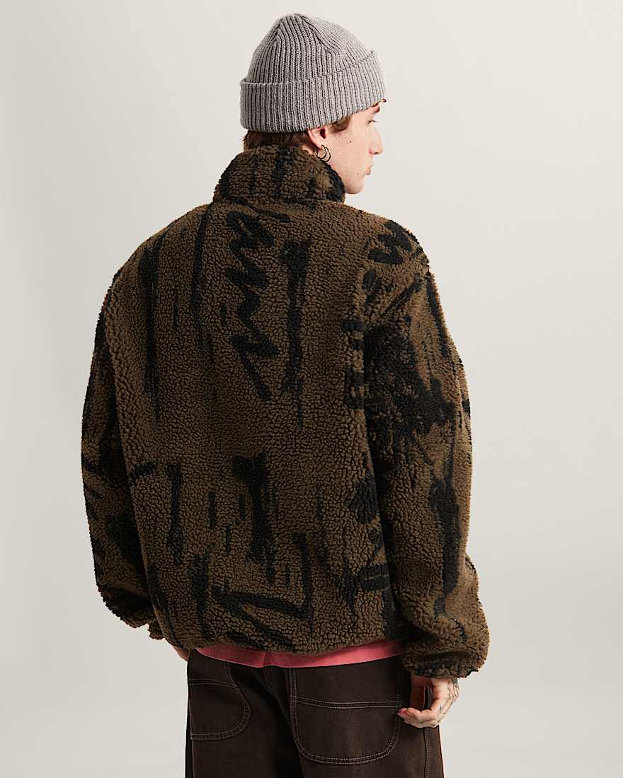 Stiller Pile Fleecejacke mit durchgehendem Reiverschluss VANS Braun ALT3