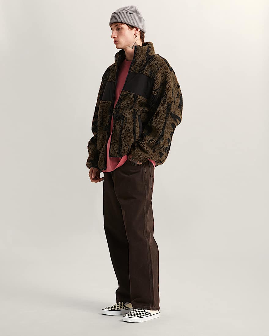 Stiller Pile Fleecejacke mit durchgehendem Reiverschluss VANS Braun ALT5