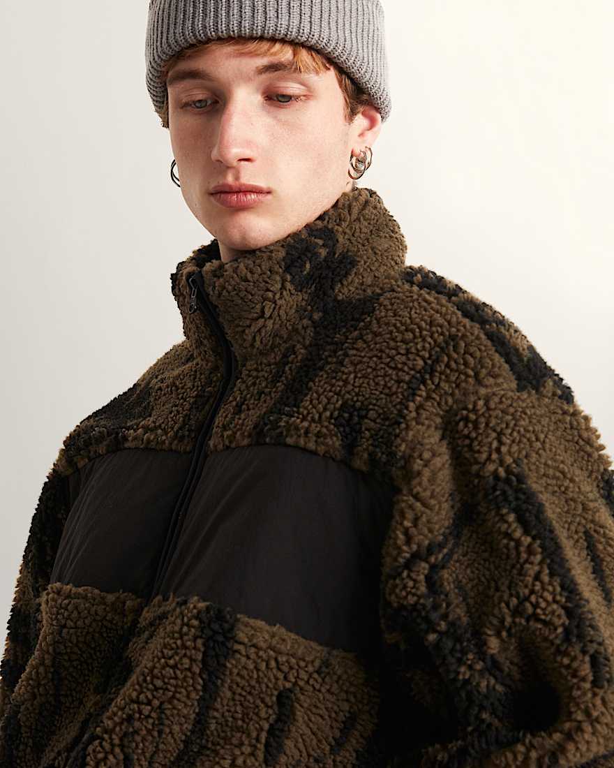 Veste en polaire moutonnée à fermeture zippée intégrale Stiller