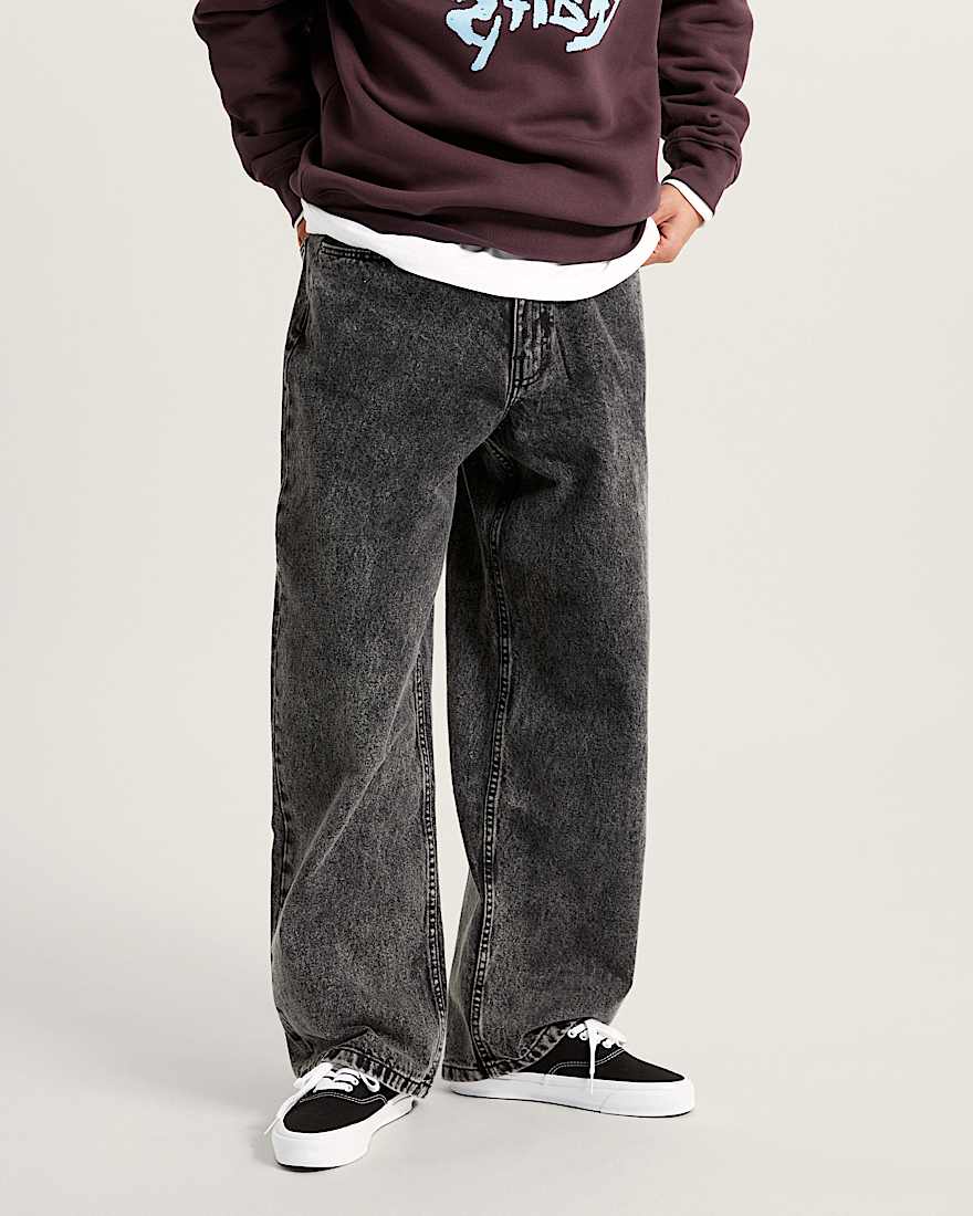 Pantalon en denim baggy Check-5