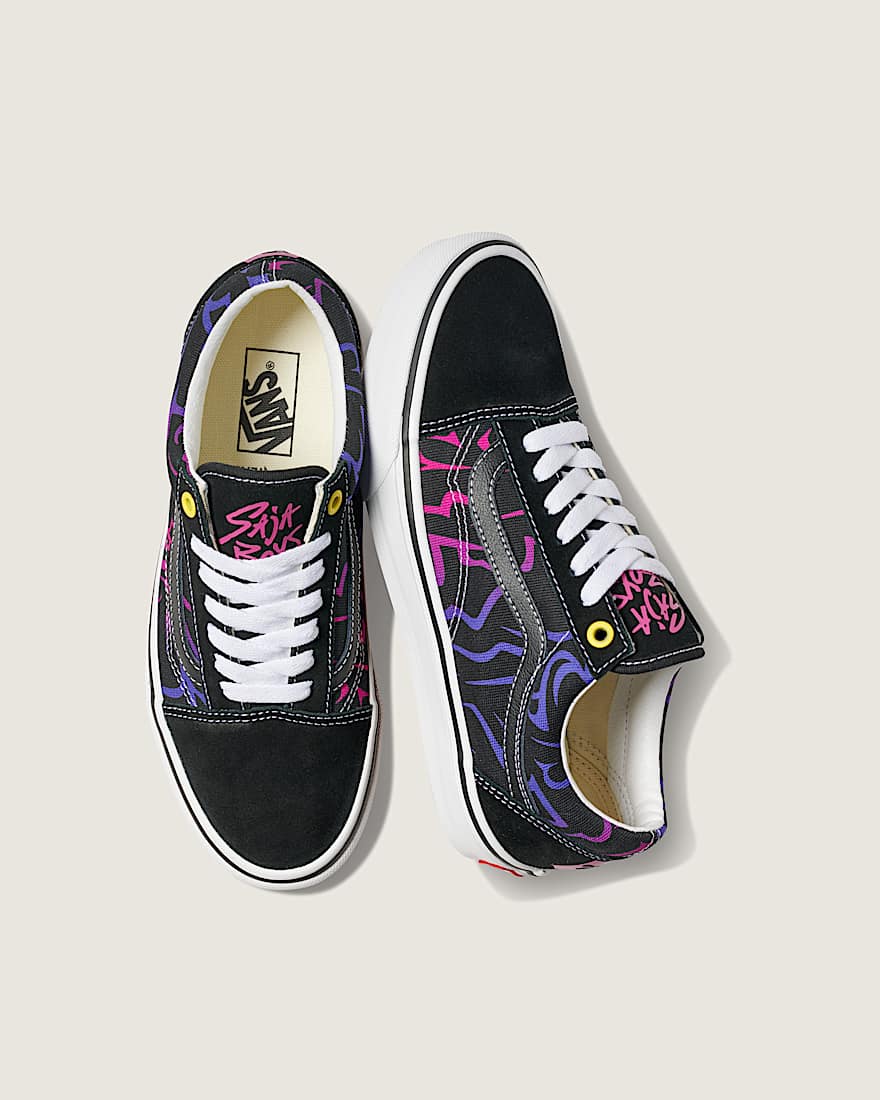 Old Skool KPop Demon Hunters Schuhe VANS SchwarzRosa ALT4