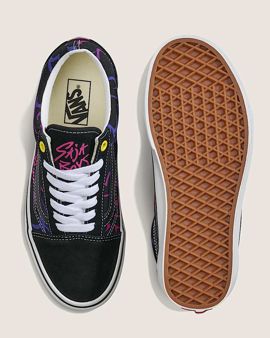 Old Skool KPop Demon Hunters Schuhe VANS SchwarzRosa ALT2