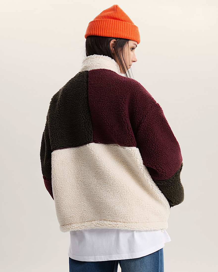 Wren Colourblock Jacke mit durchgehendem Reiverschluss VANS Bordeaux ALT3