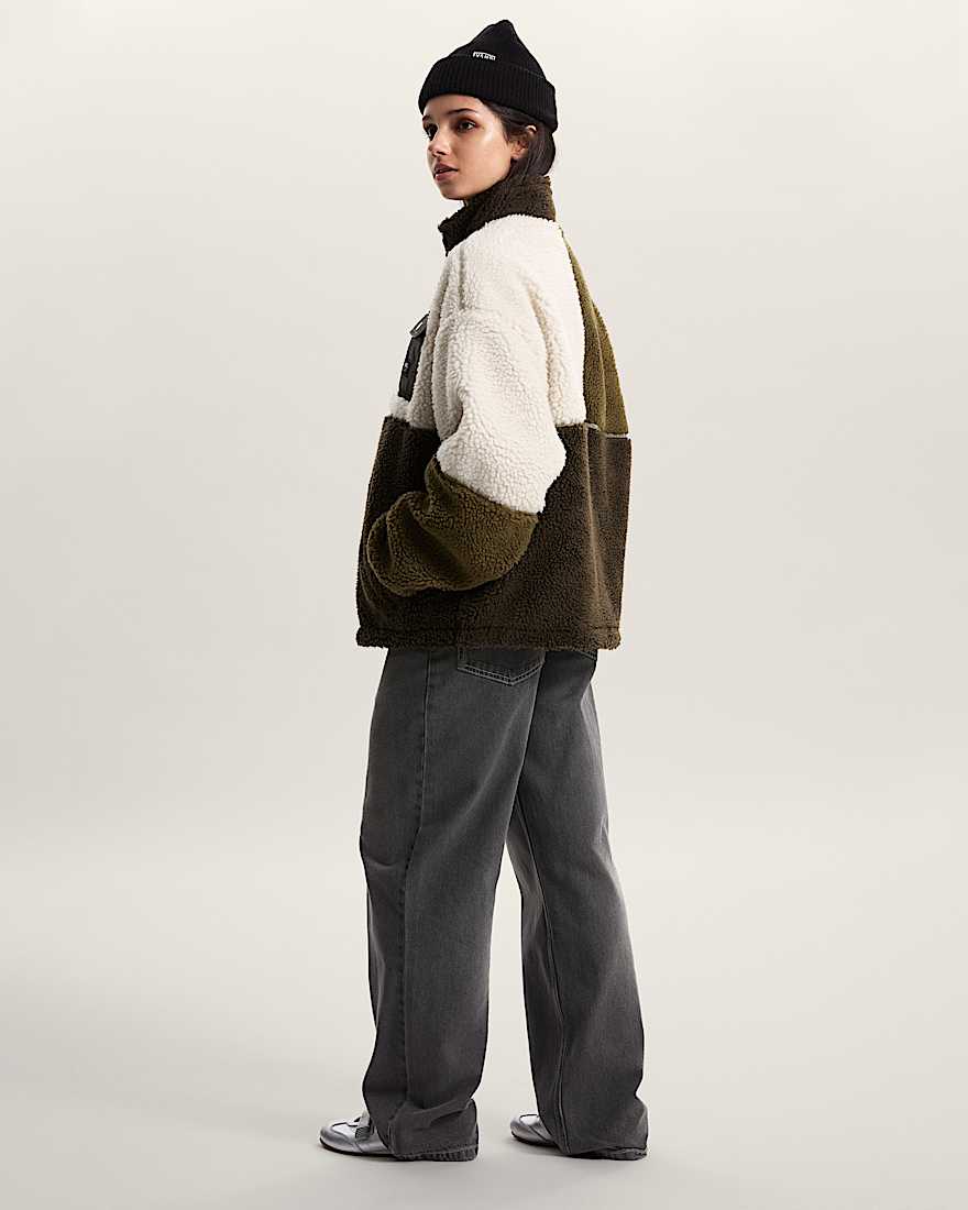 Wren Colourblock Pile Fleecejacke VANS Beige ALT5