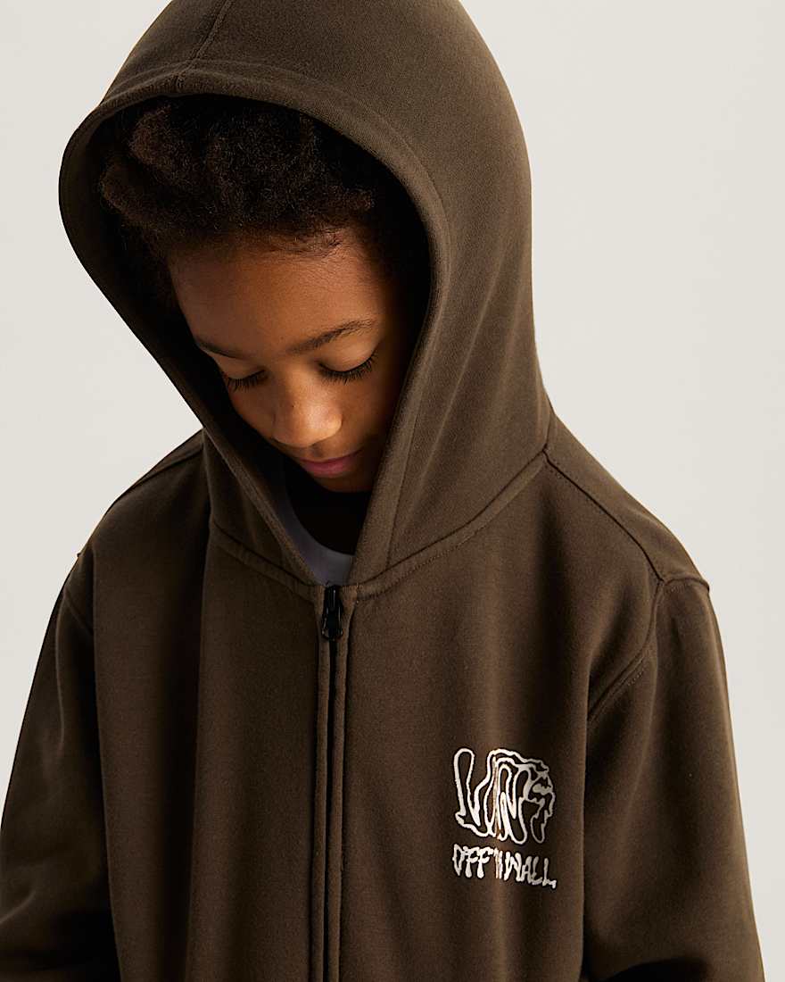 Sweat à capuche zippé Rippled Enfant