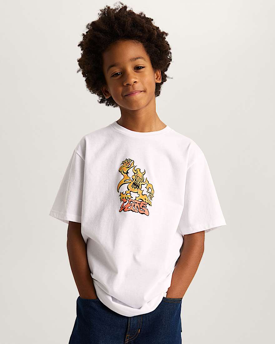 Kinder Goblin Step TShirt 814 Jahre VANS Wei ALT2