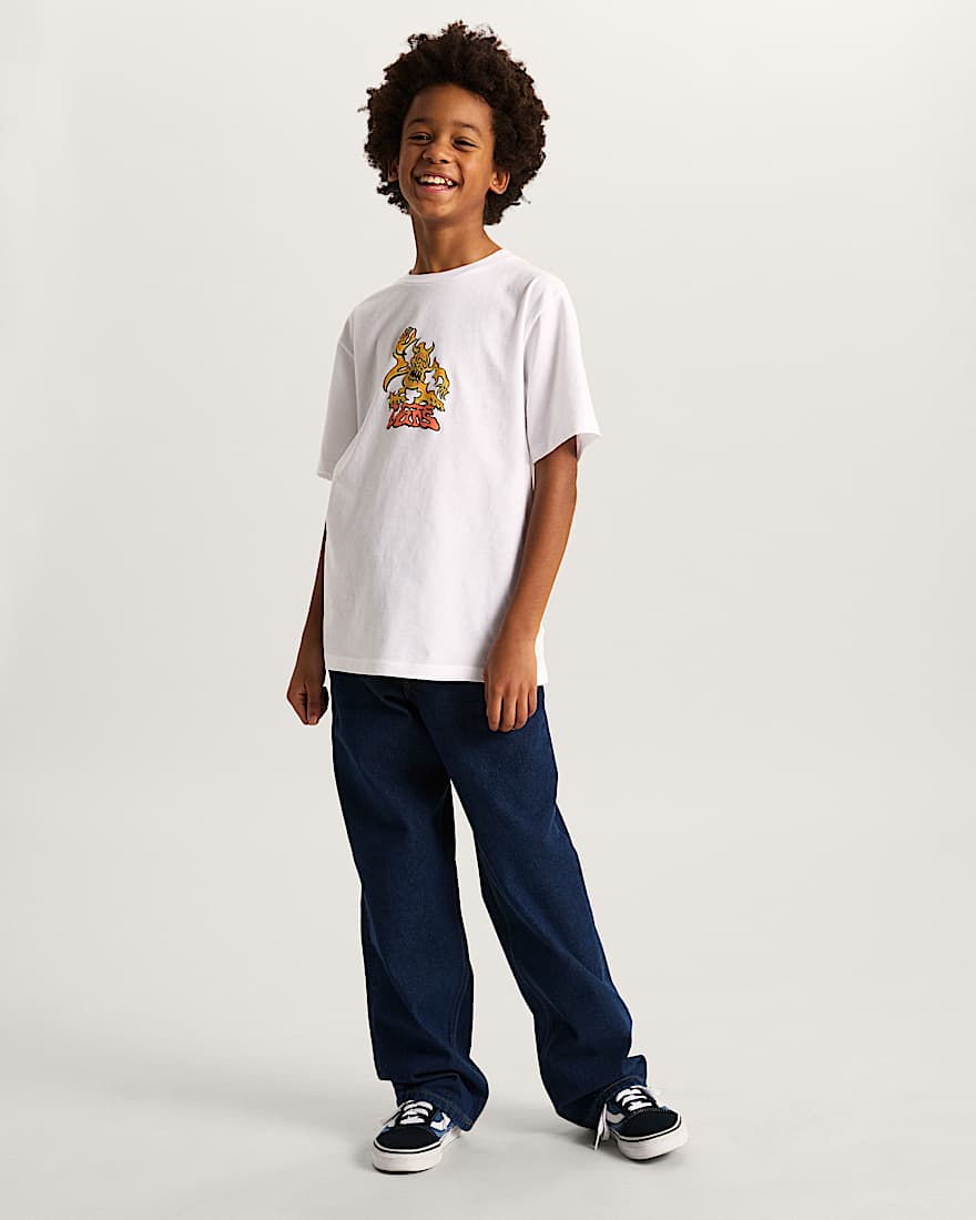 Kinder Goblin Step TShirt 814 Jahre VANS Wei ALT4