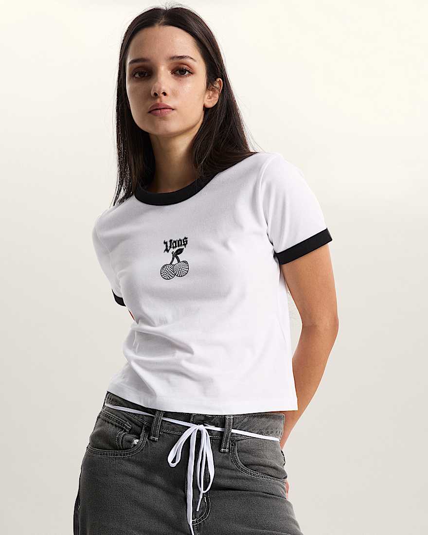 Cherry Bom RingerTShirt VANS Wei ALT2