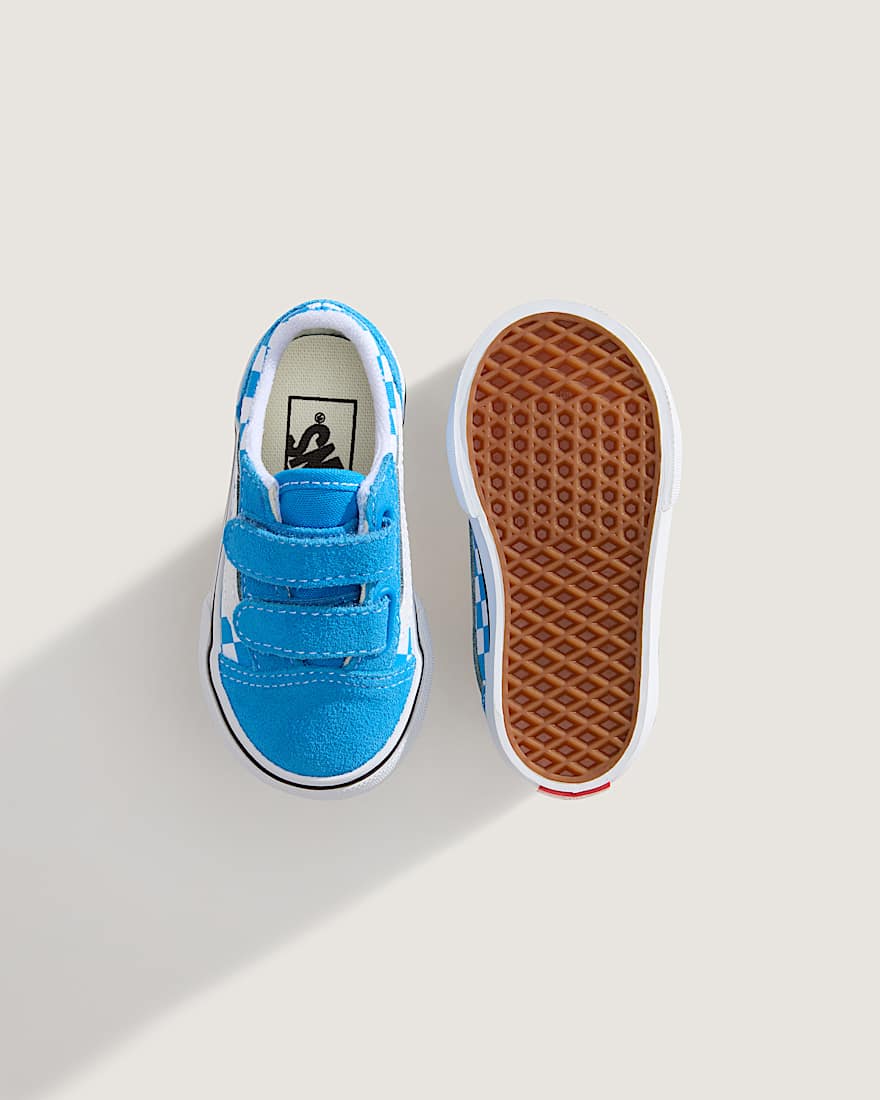 Kleinkinder Old Skool V Checkerboard Schuhe 14 Jahre VANS Blau ALT2