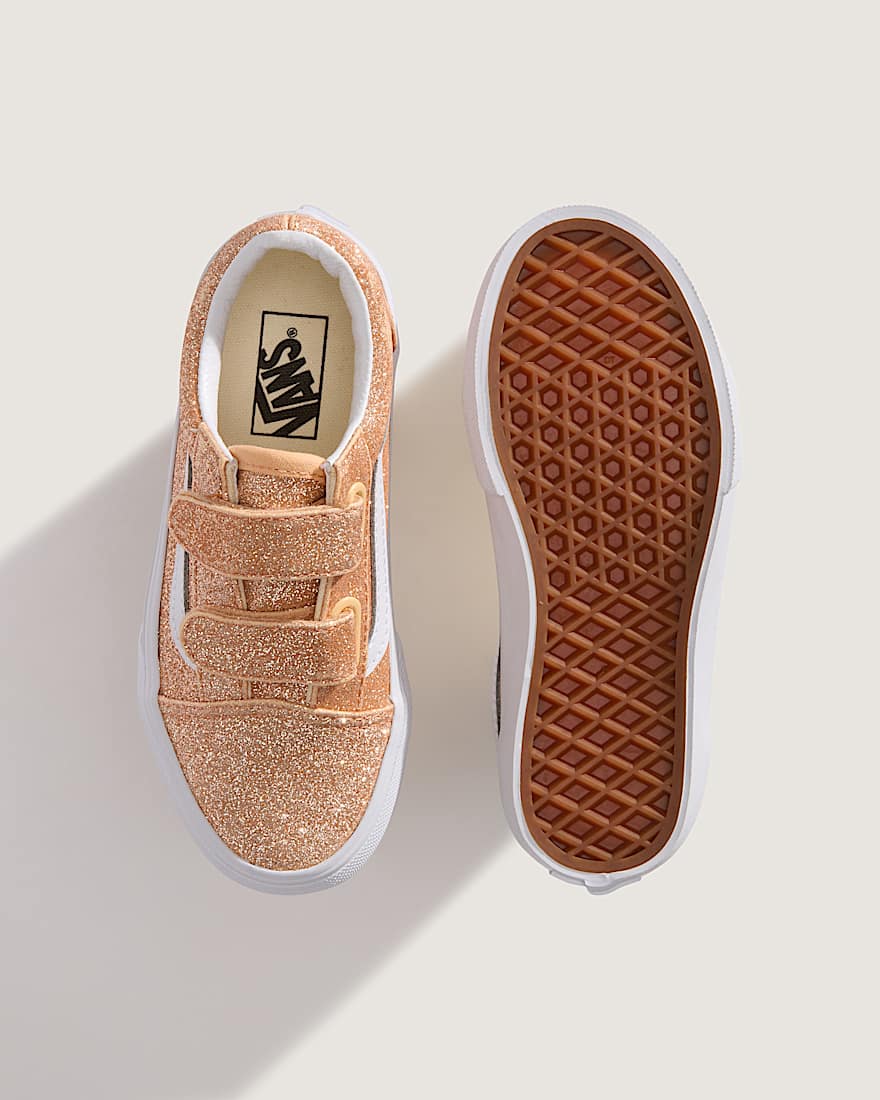 Old Skool V GLITTER Apricot Glow VANS Orange ALT2