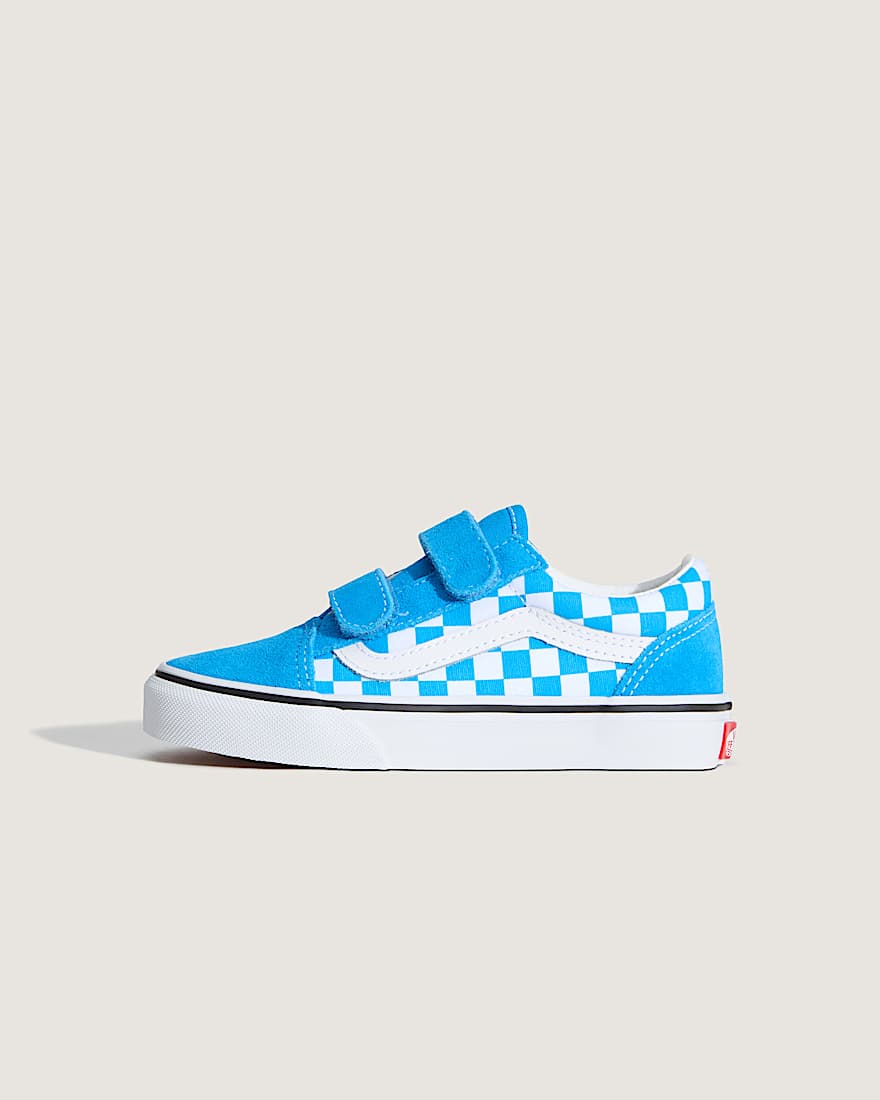 Kinder Old Skool V Checkerboard Schuhe 48 Jahre VANS Blau HERO